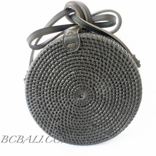 Circle Round Bags Rattan Ata Grass Hand Woven 100% Handmade